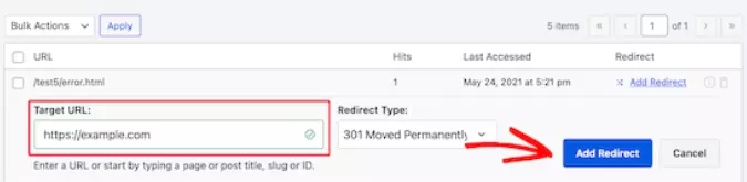 redirect a website