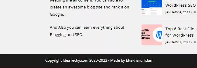 Remove Footer Links
