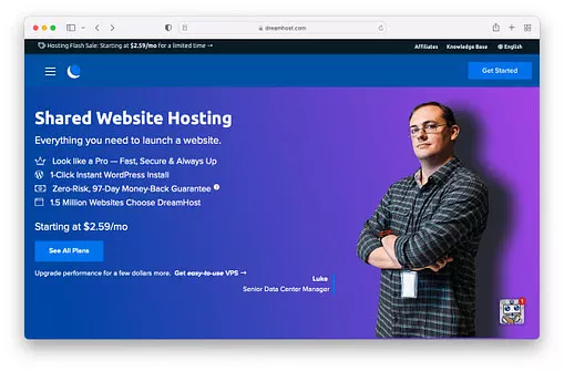 DreamHost Free Website Hosting