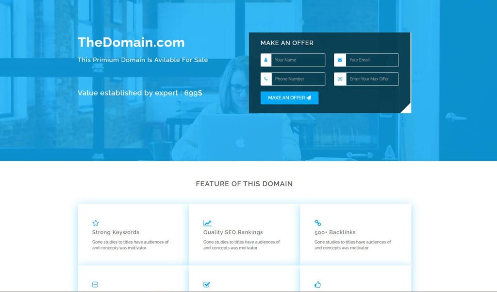 DomainPark Domain For Sale Template