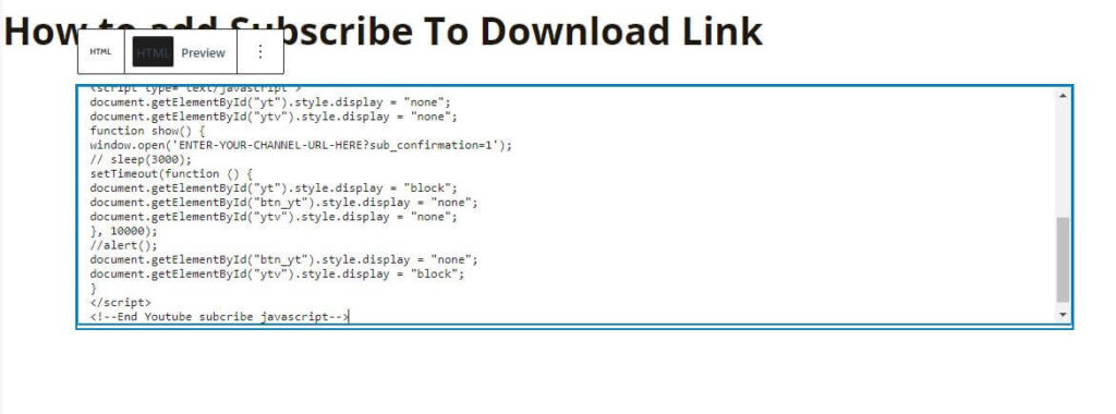 paste your code on Custom HTML