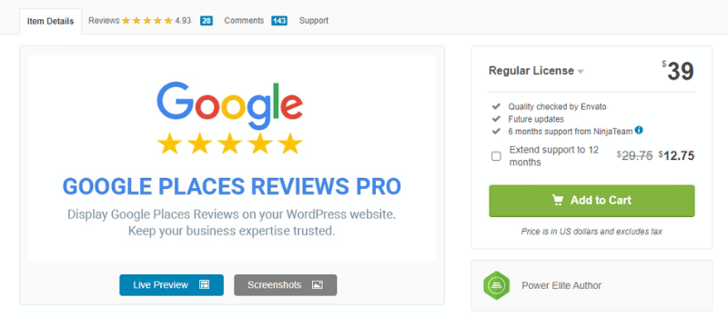 Google Places Reviews Pro