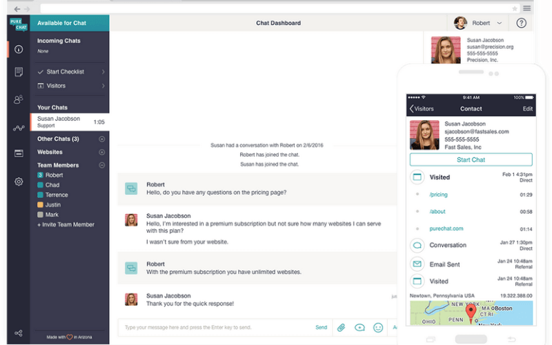 Pure Chat Dashboard