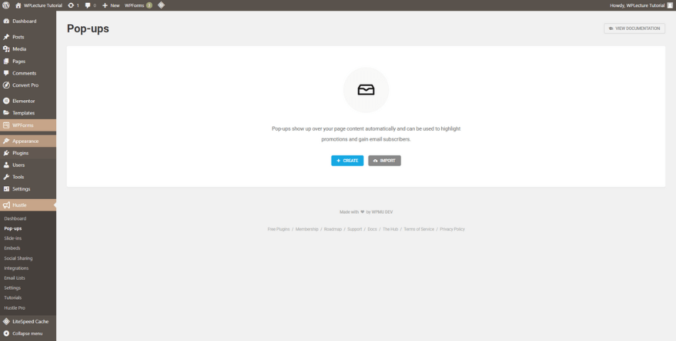 Create a popup with Hustle