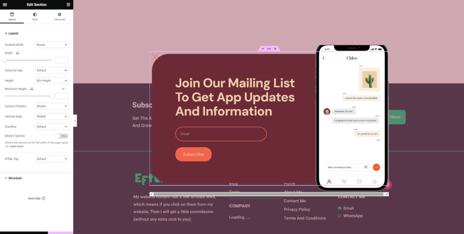 Customize your popup and click save button